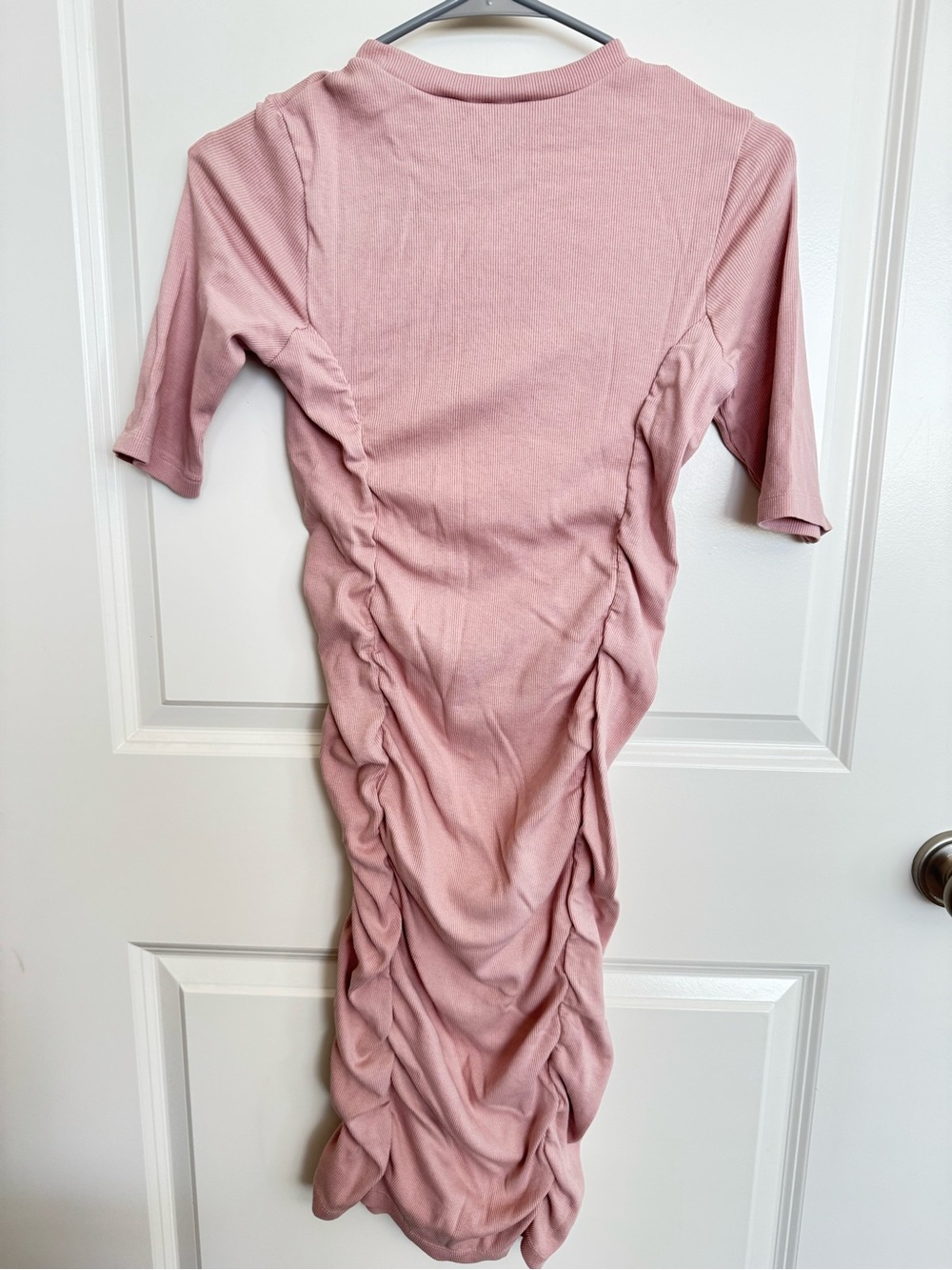 H&M Mama Pink Ribbed Maternity Dress - Picture 4 of 5